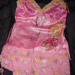 Hanna Barbera Flintstones Pebbles Pajama Set - Like New